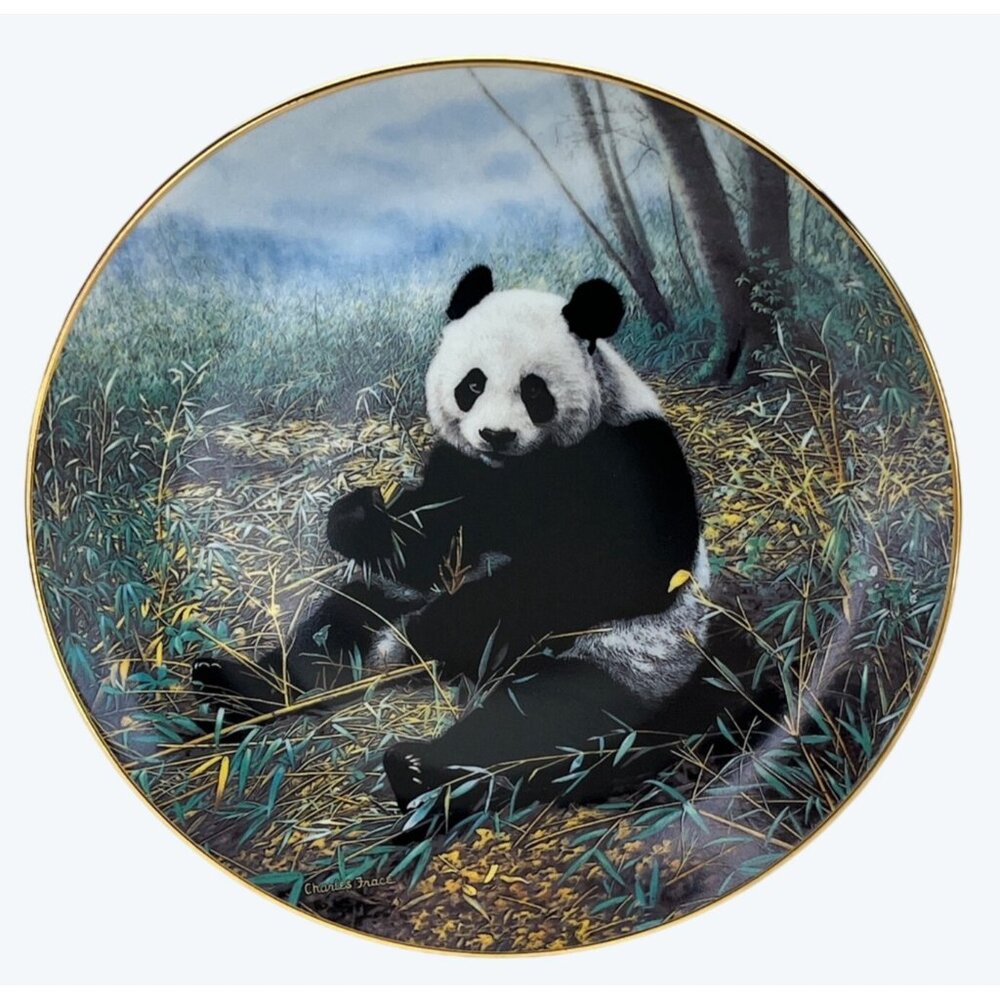 WS George Charles Frace Nature's Lovables Panda Bear Chinese Treasure Plate